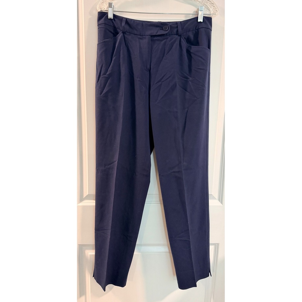 Talbots Womens 32X29 Navy Blue Stretch Straight‎ Leg Dress Pants Size 8